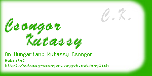 csongor kutassy business card